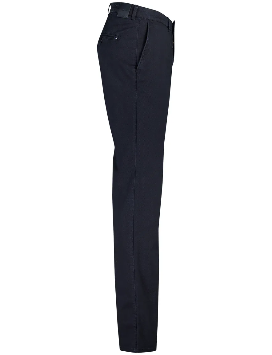 Brax pantalon effen donkerblauw normale fit