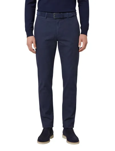 Brax Brax pantalon effen donkerblauw normale fit