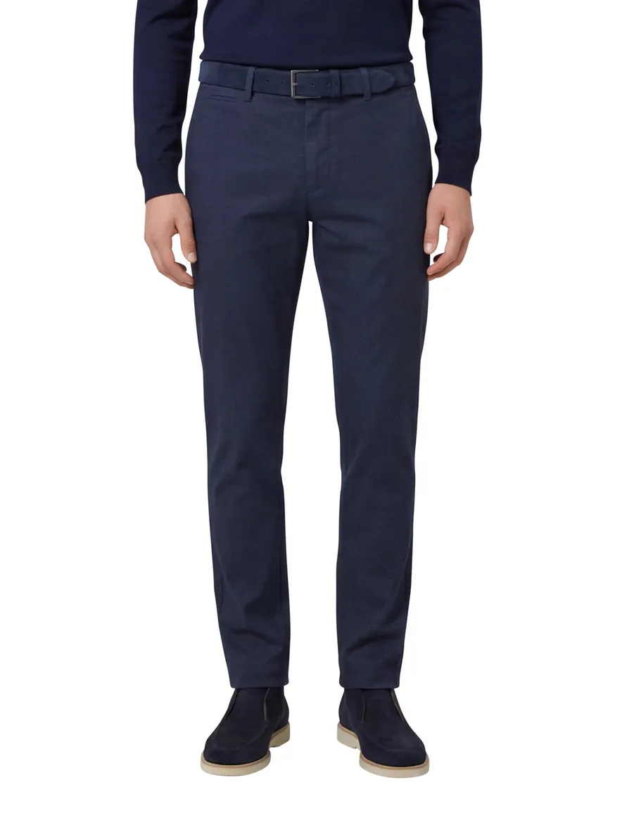 Brax pantalon effen donkerblauw normale fit
