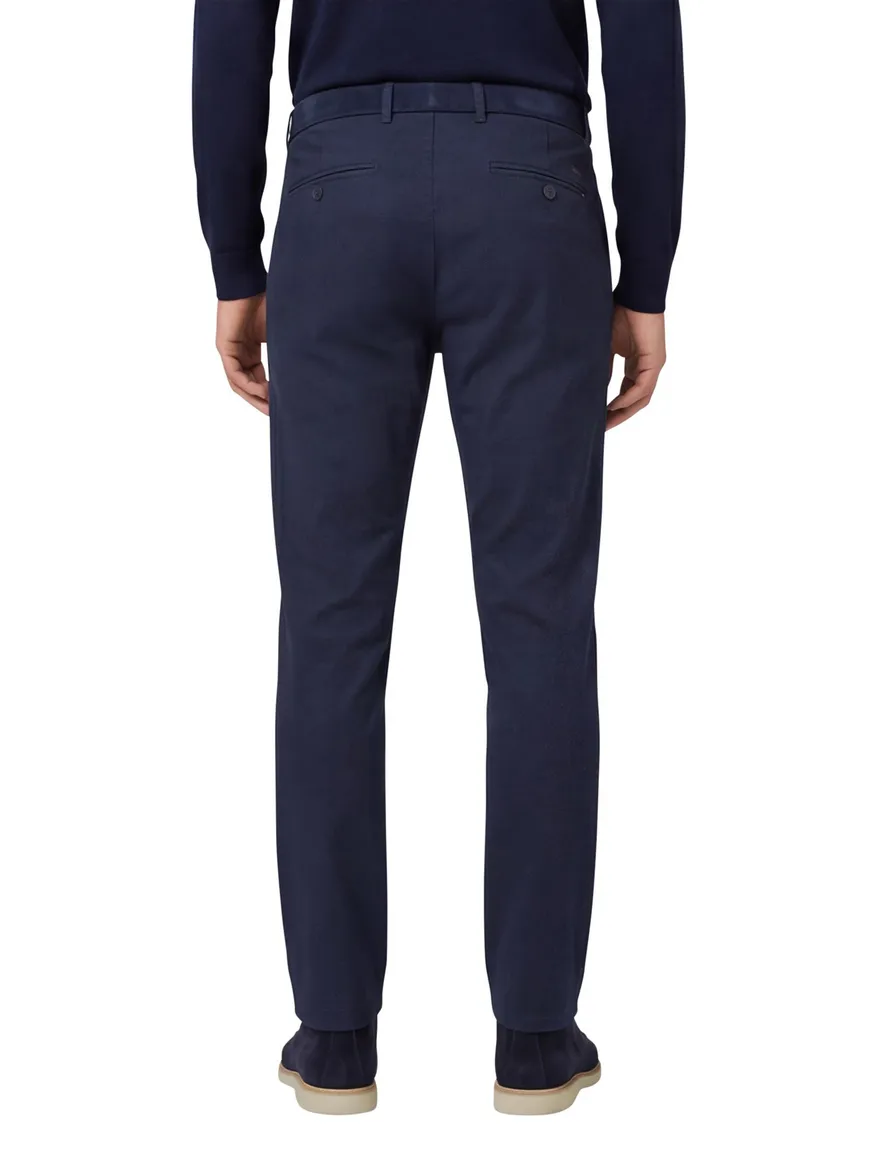 Brax pantalon effen donkerblauw normale fit