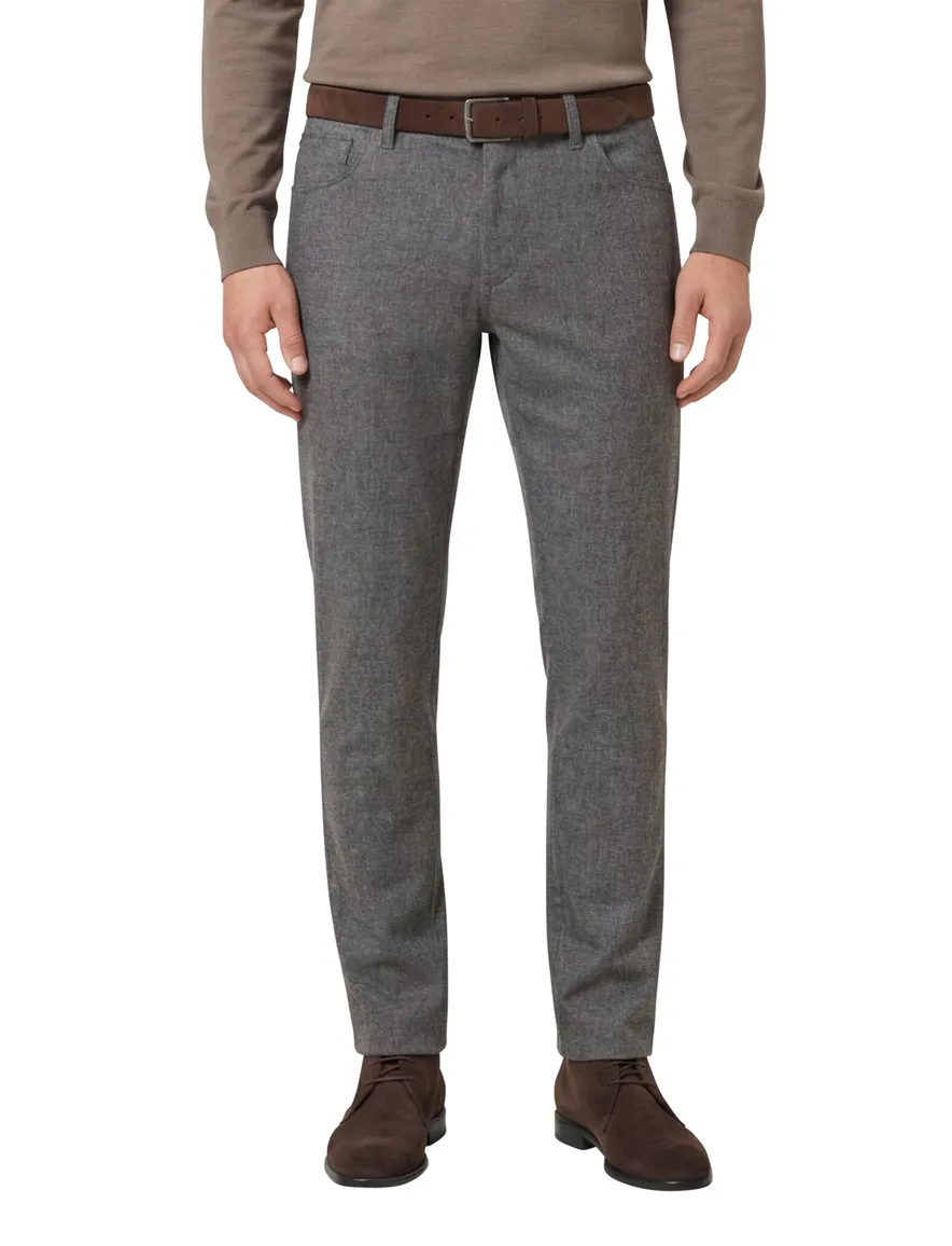 Brax Chuck wollen pantalon grijs