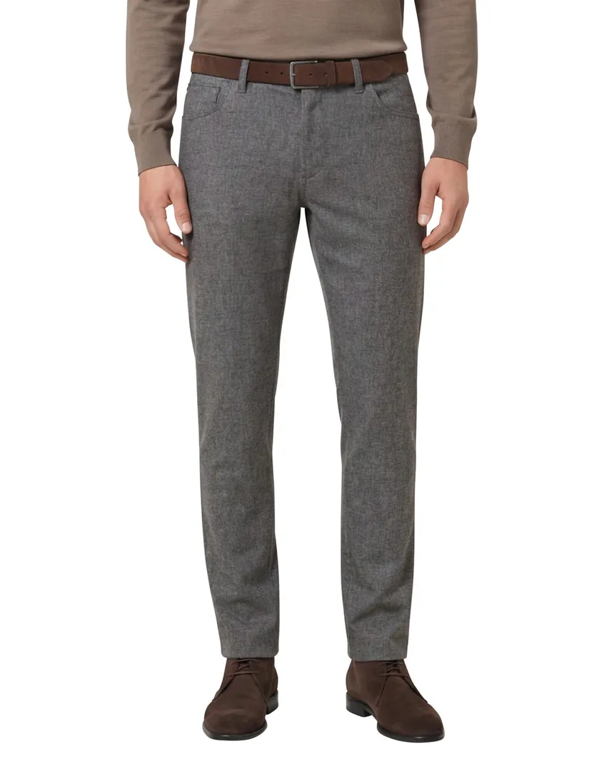 wollen pantalon Brax Chuck grijs