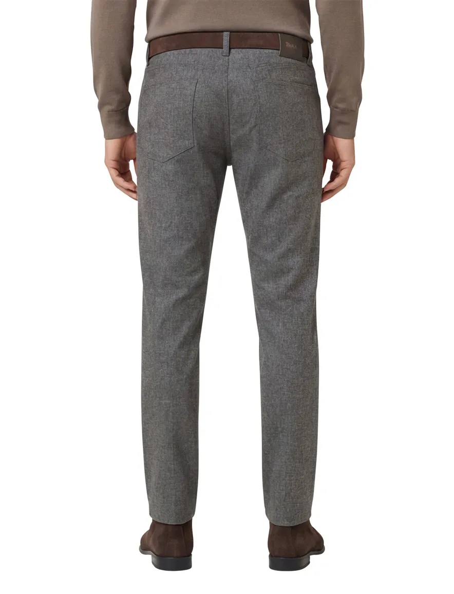 Brax Chuck wollen pantalon grijs