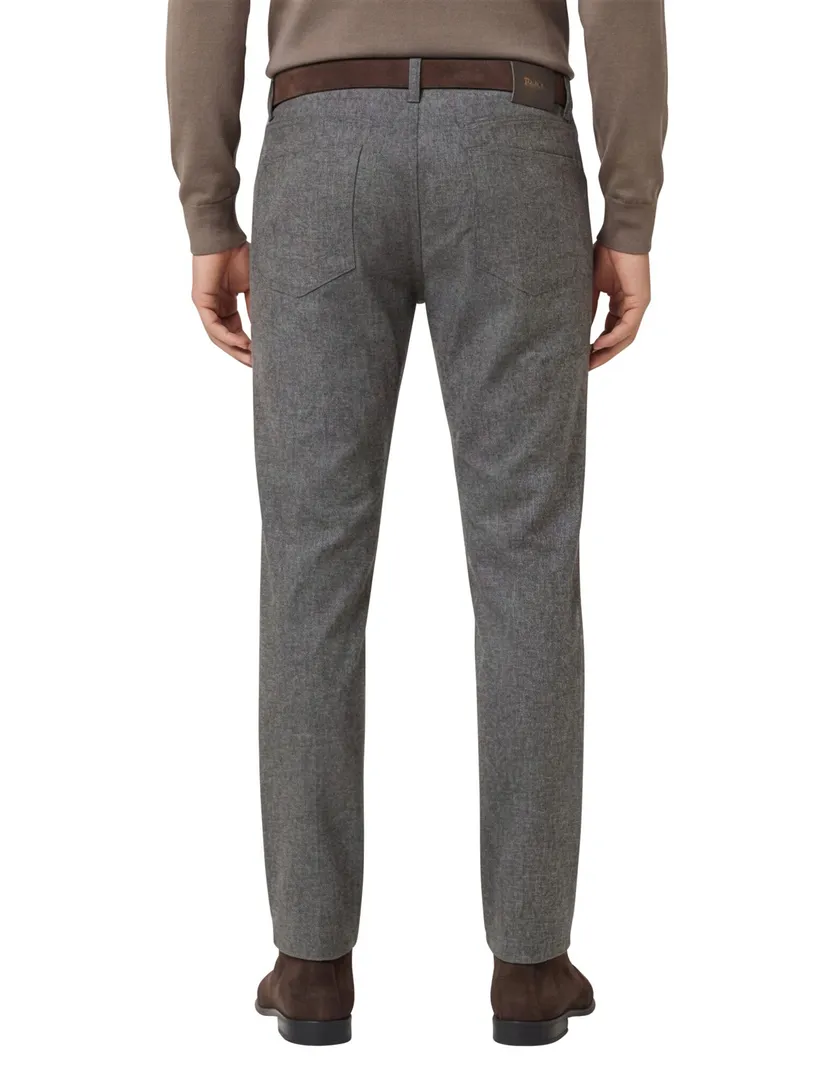 wollen pantalon Brax Chuck grijs