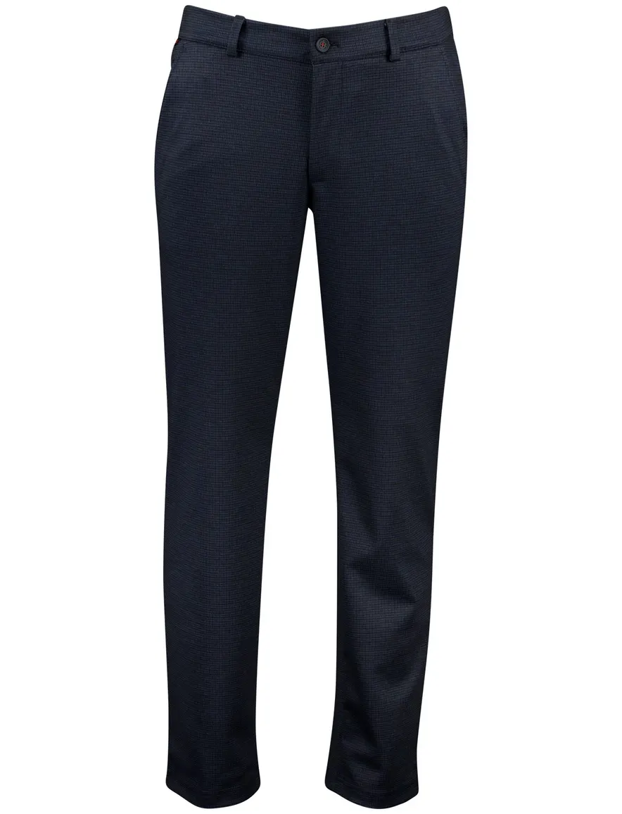 Eurex pantalon donkerblauw geruit regular fit