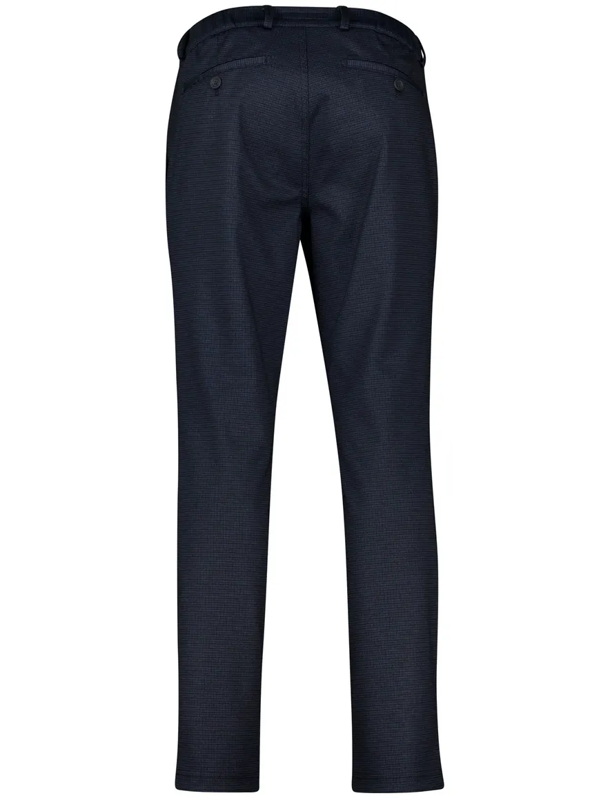 Eurex pantalon donkerblauw geruit regular fit