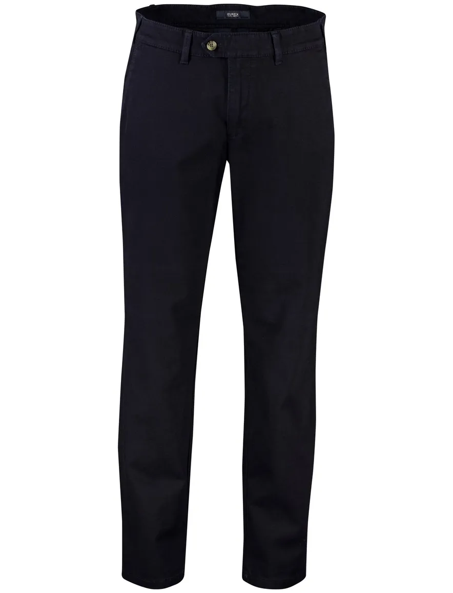 Eurex Jörn pantalon donkerblauw effen normale fit