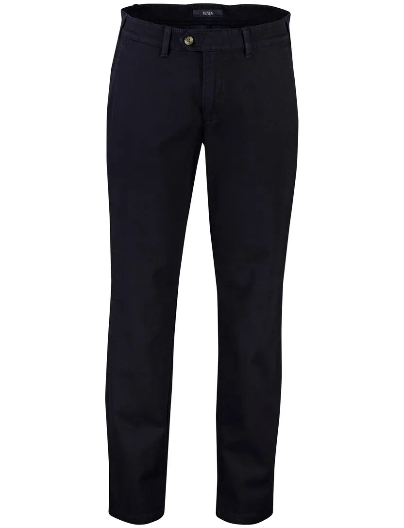 Eurex Jörn pantalon normale fit effen donkerblauw