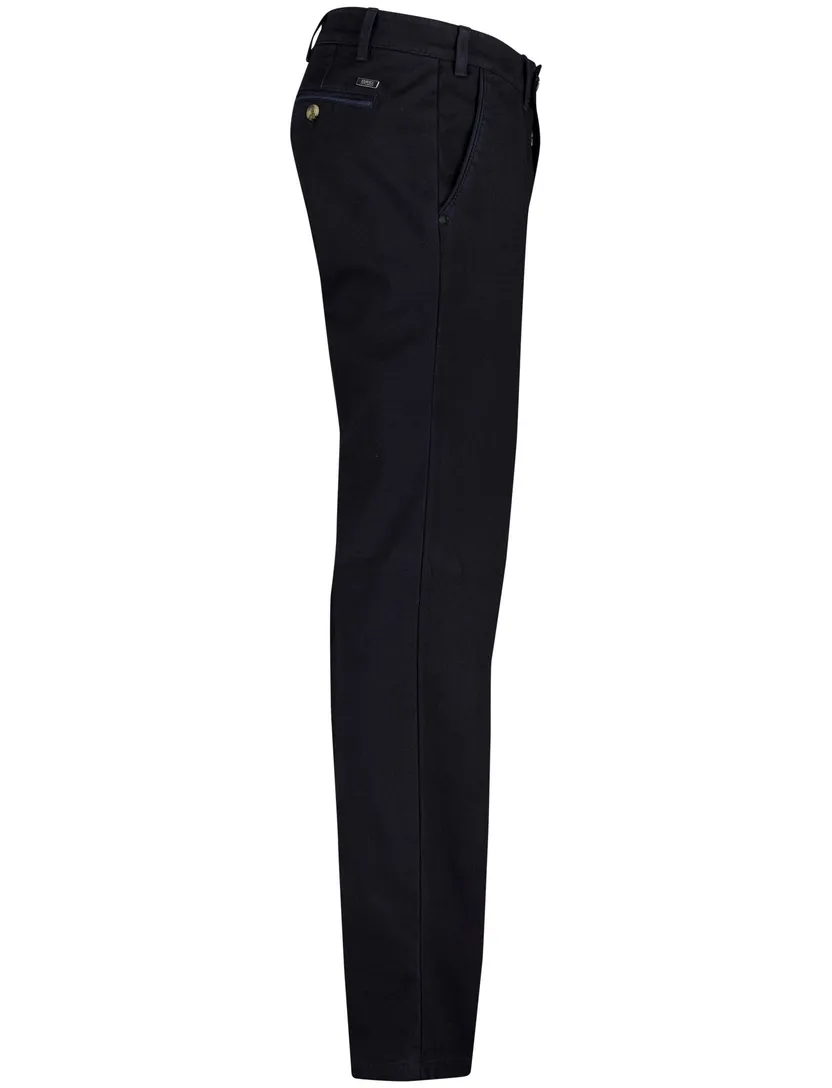 Eurex Jörn pantalon normale fit effen donkerblauw