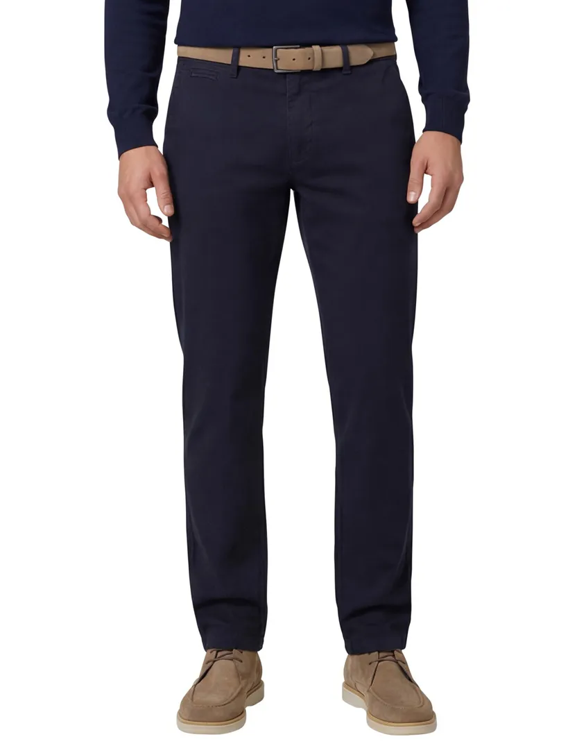 Eurex Jörn pantalon normale fit effen donkerblauw
