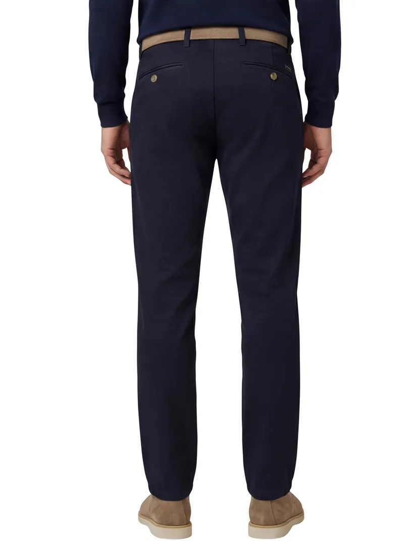 Eurex Jörn pantalon normale fit effen donkerblauw