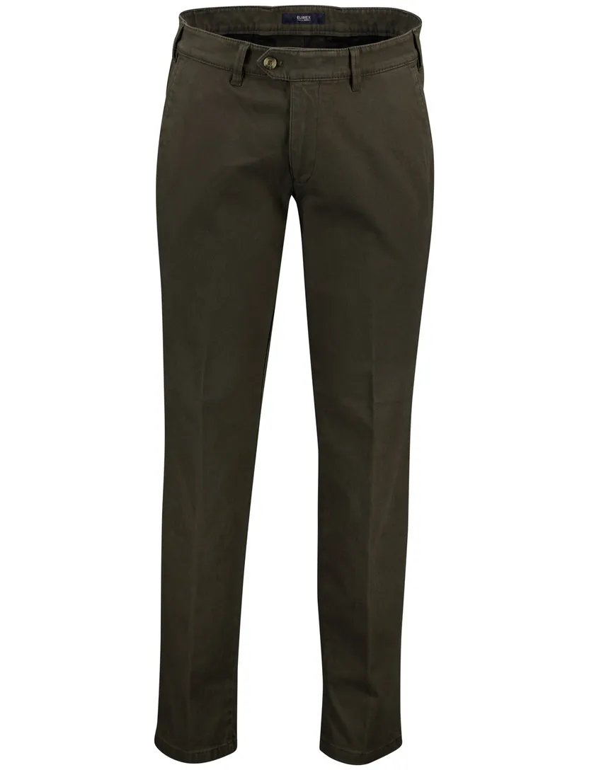 Eurex pantalon katoen groen effen