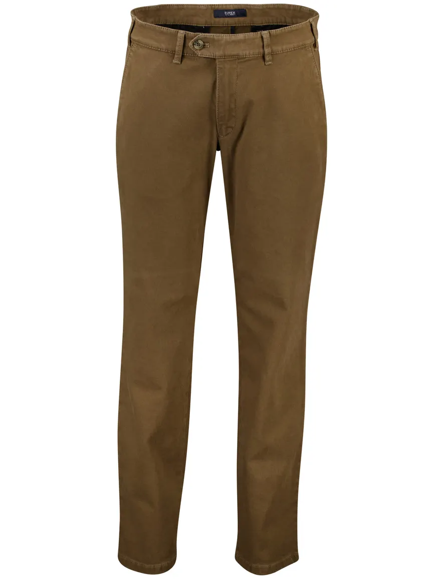 Eurex katoenen pantalon bruin