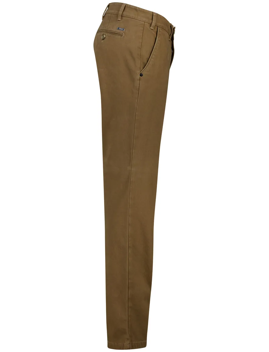 Eurex katoenen pantalon bruin