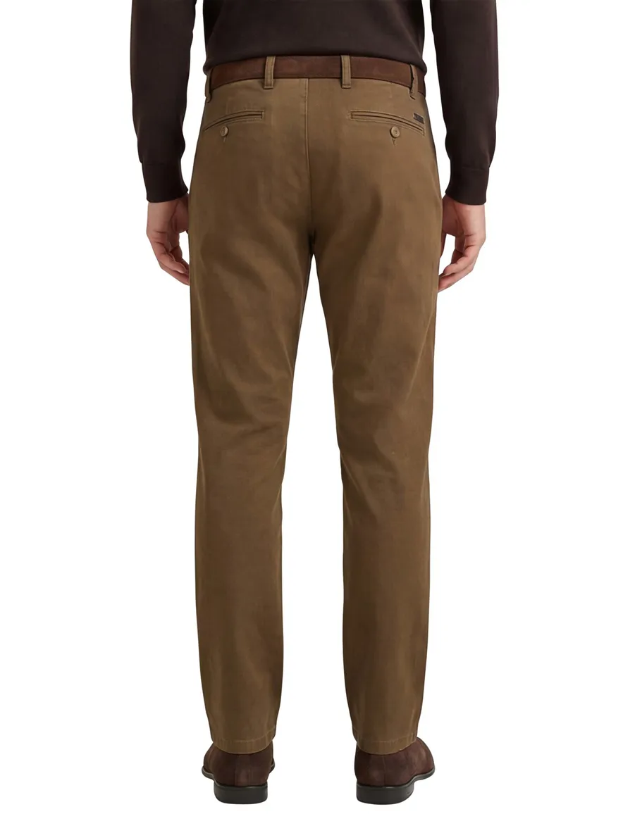 Eurex katoenen pantalon bruin