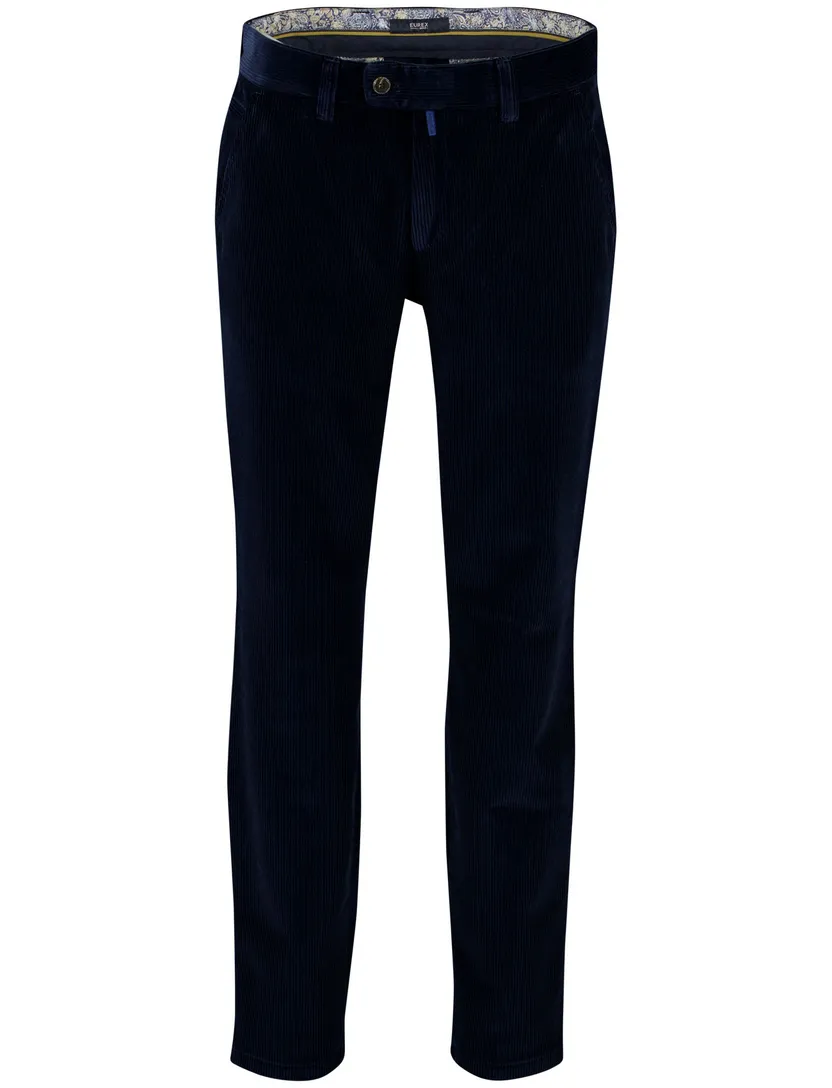 Eurex pantalon donkerblauw effen normale fit