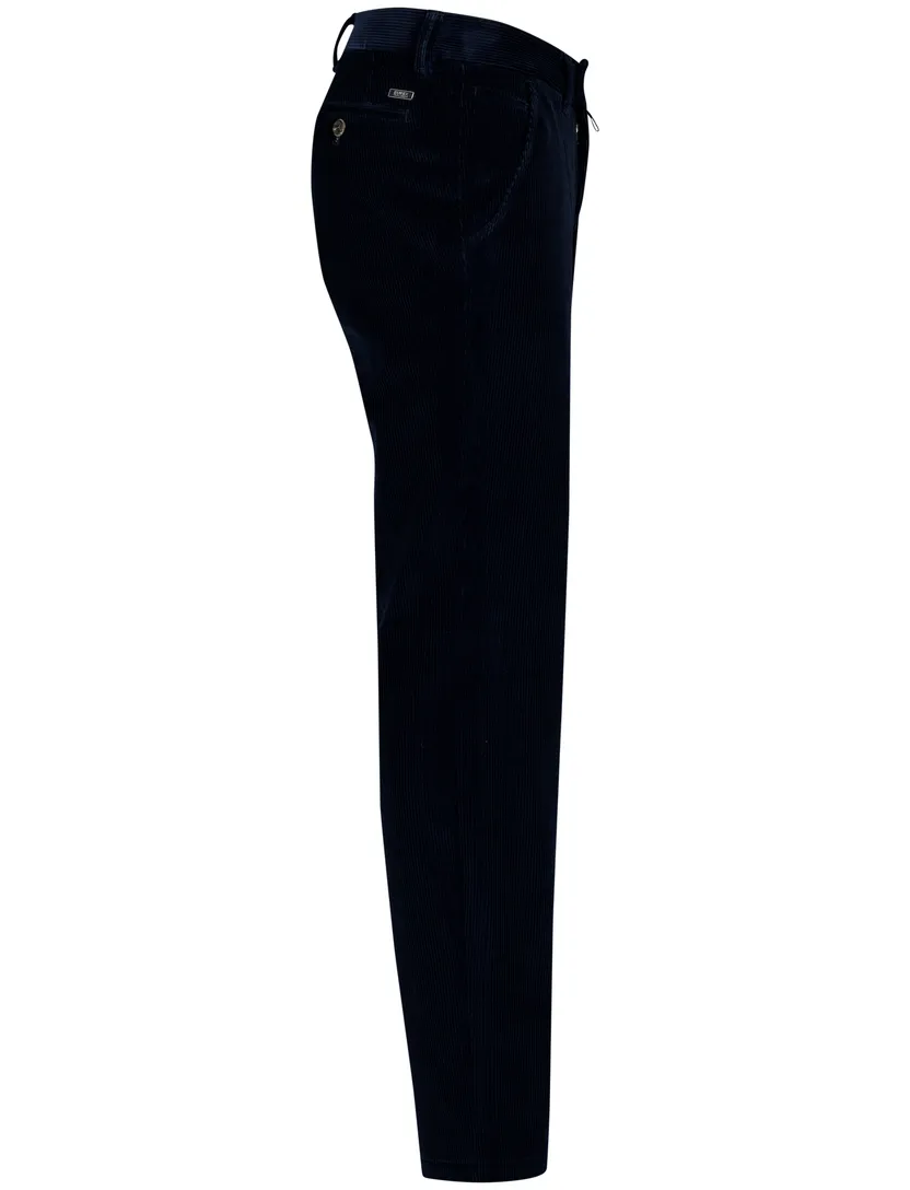Eurex pantalon donkerblauw effen normale fit