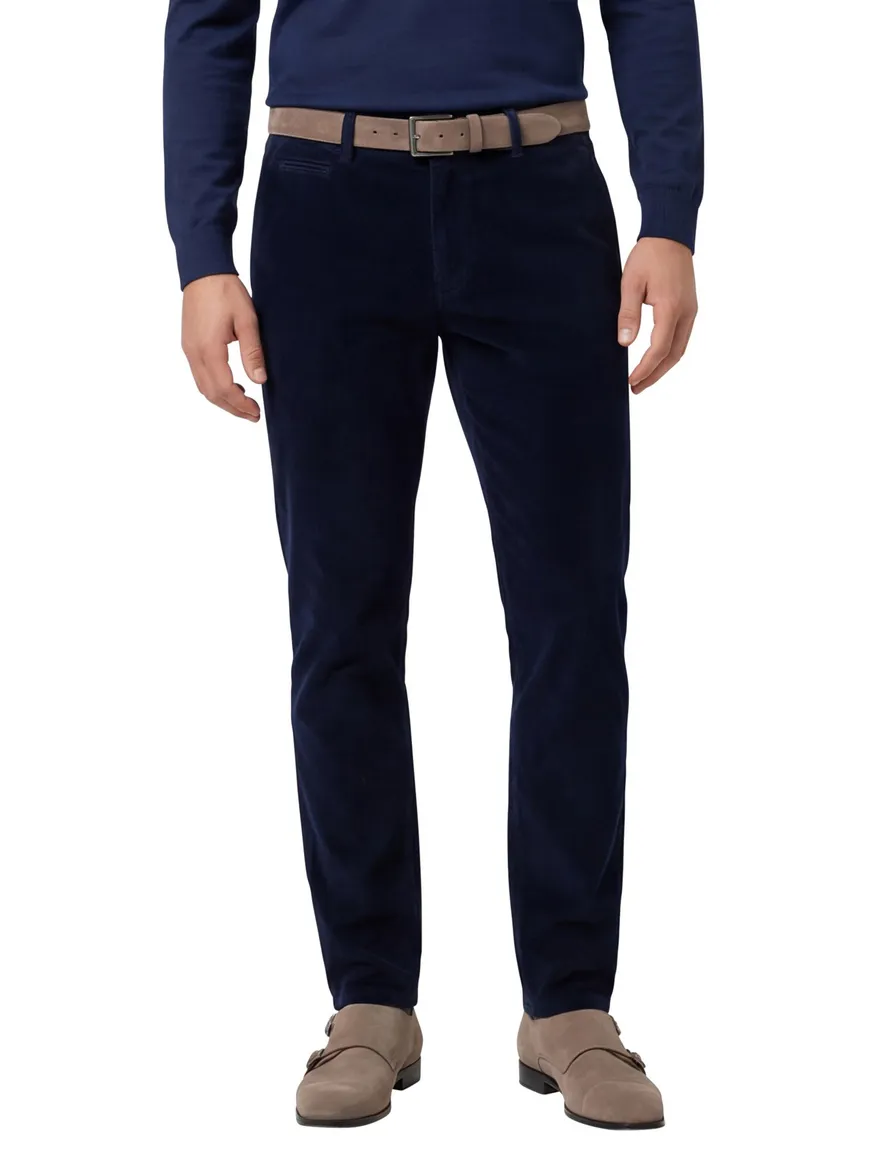 Eurex jim regular fit pantalon katoen donkerblauw