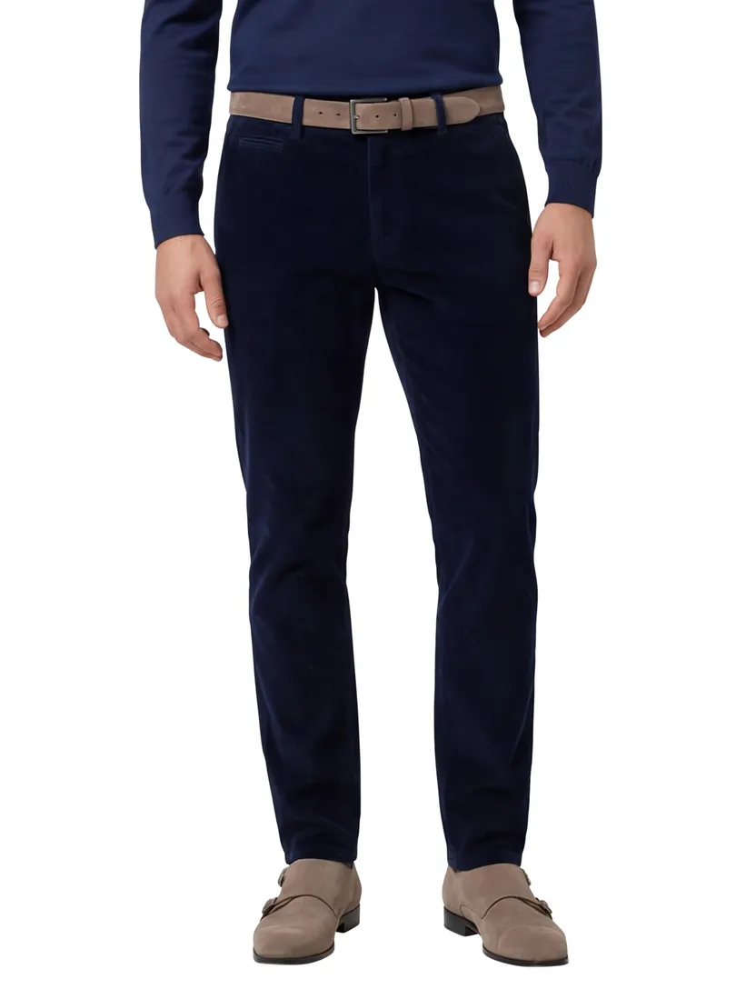Eurex pantalon donkerblauw effen normale fit