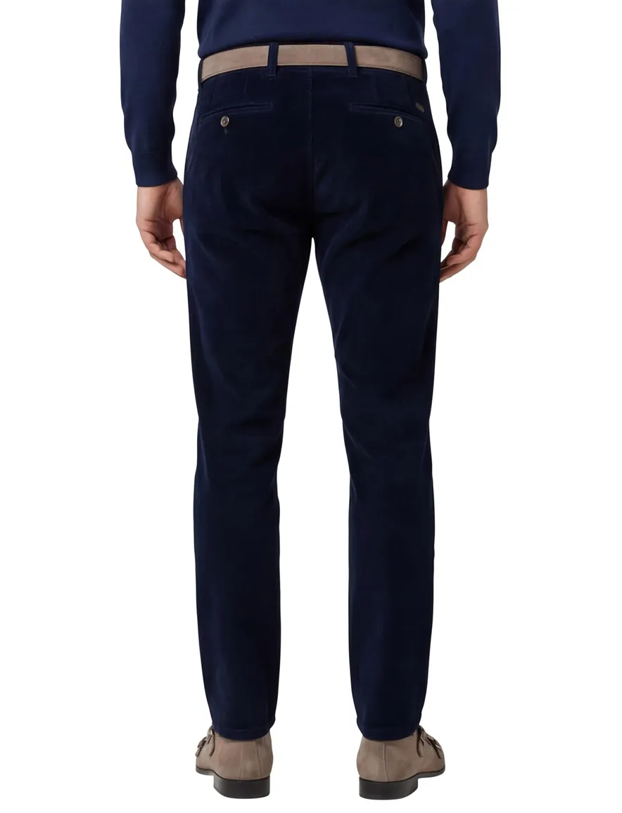 Eurex jim regular fit pantalon katoen donkerblauw