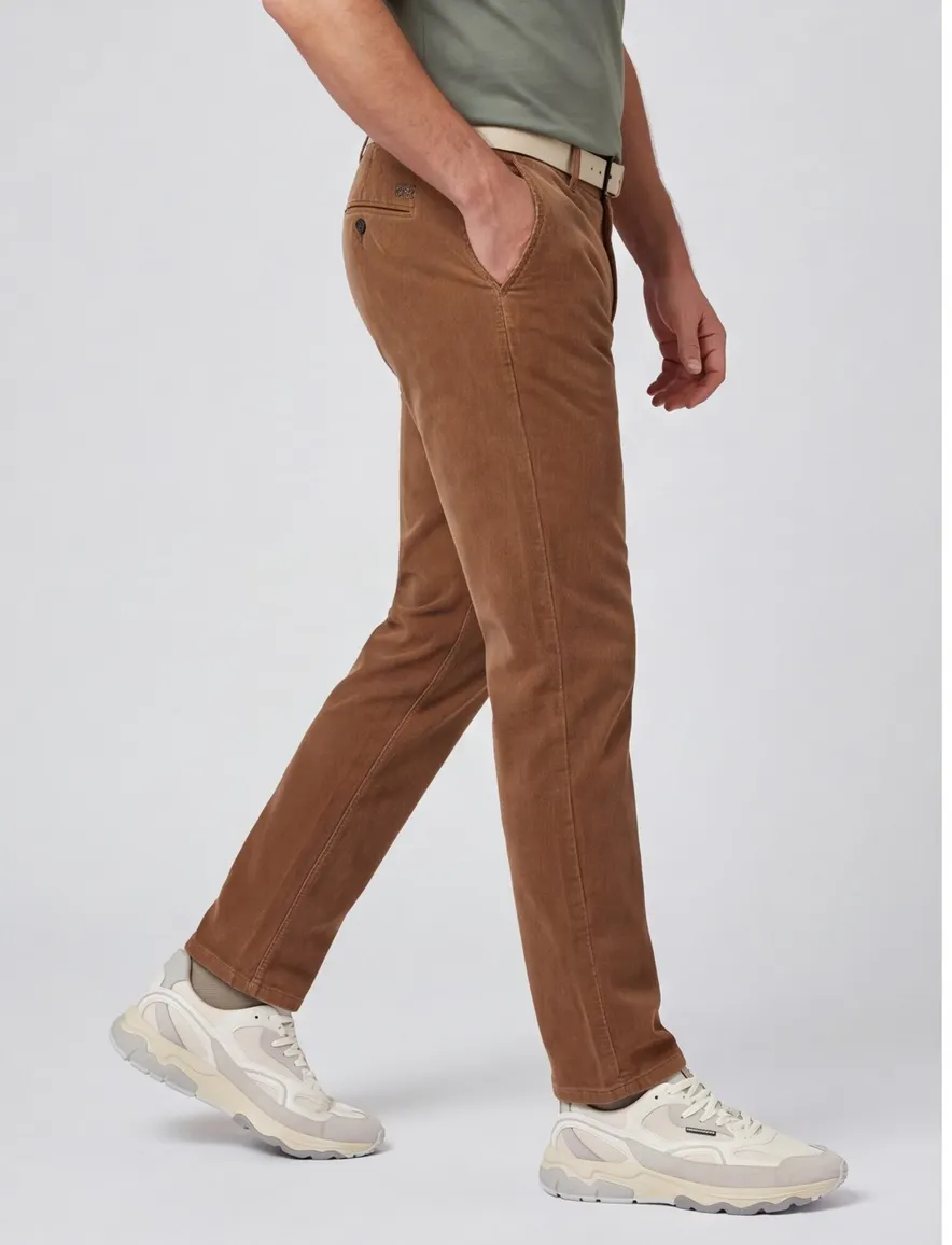Eurex pantalon bruin corduroy zonder omslag