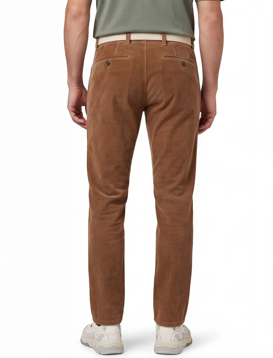 Eurex pantalon bruin corduroy zonder omslag