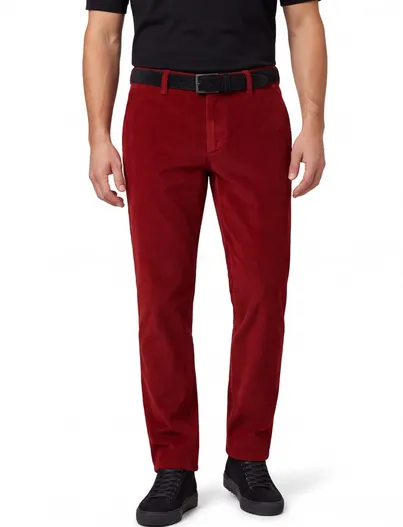 Eurex Eurex jim regular fit pantalon katoen rood