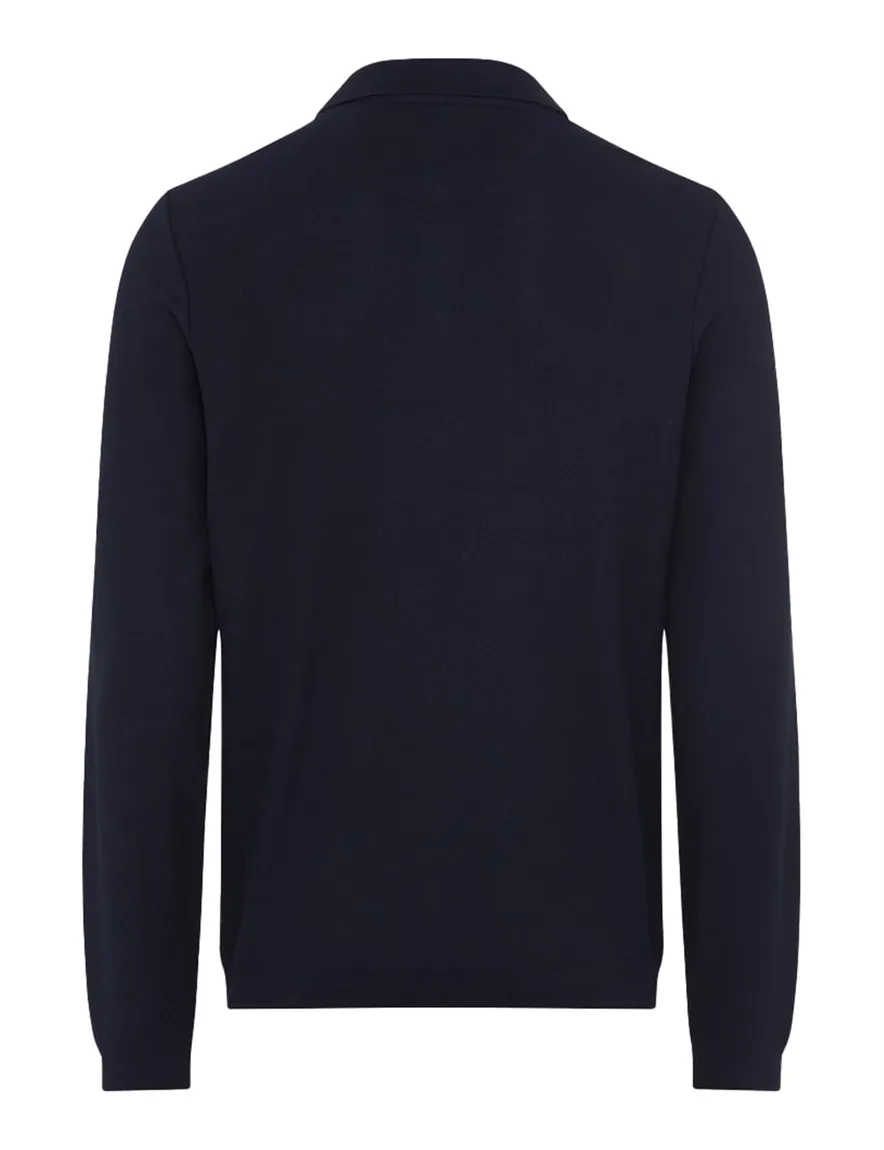 polo lange mouw donkerblauw Brax