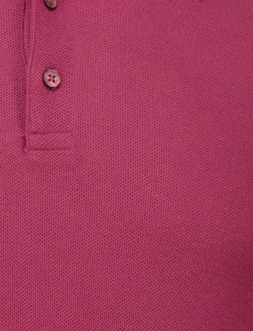 Brax knitted polo lange mouw bordeaux
