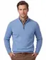 Brax trui half-zip lichtblauw gemêleerd lange mouw