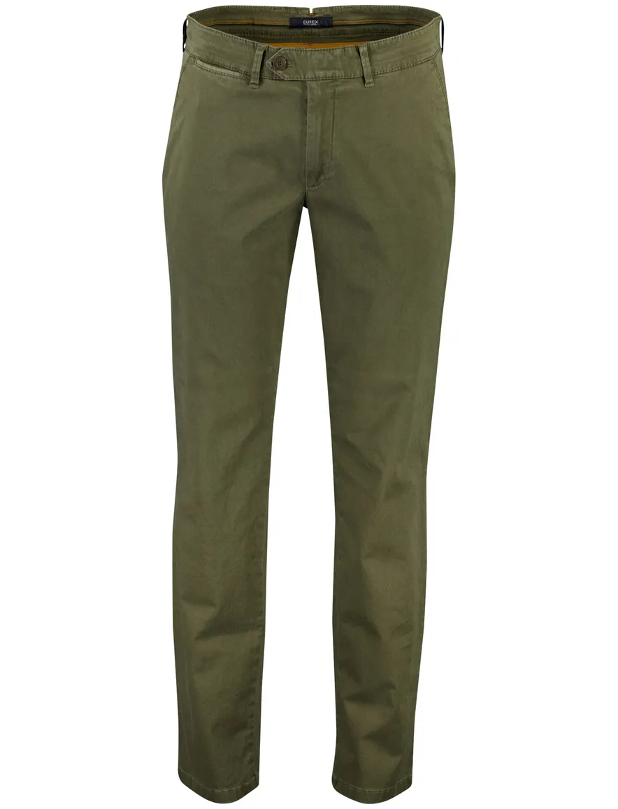 Eurex joe regular fit pantalon katoen khaki