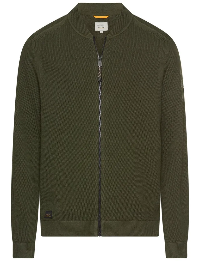 vest Camel Active forest groen katoen