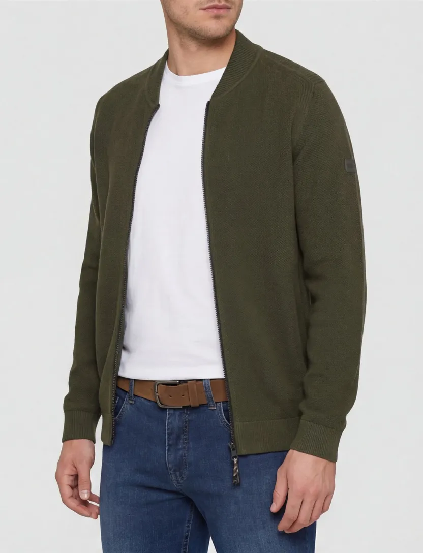 vest Camel Active forest groen katoen