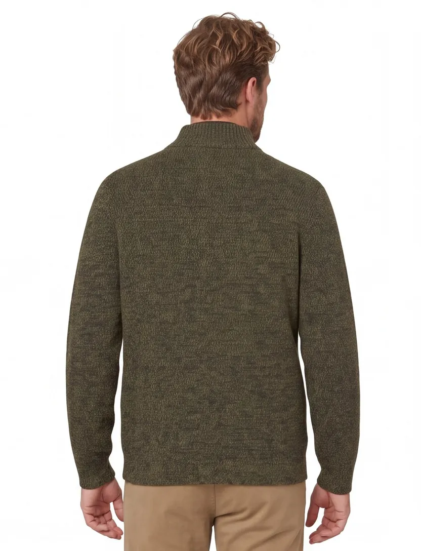 trui Camel Active half zip forest groen katoen