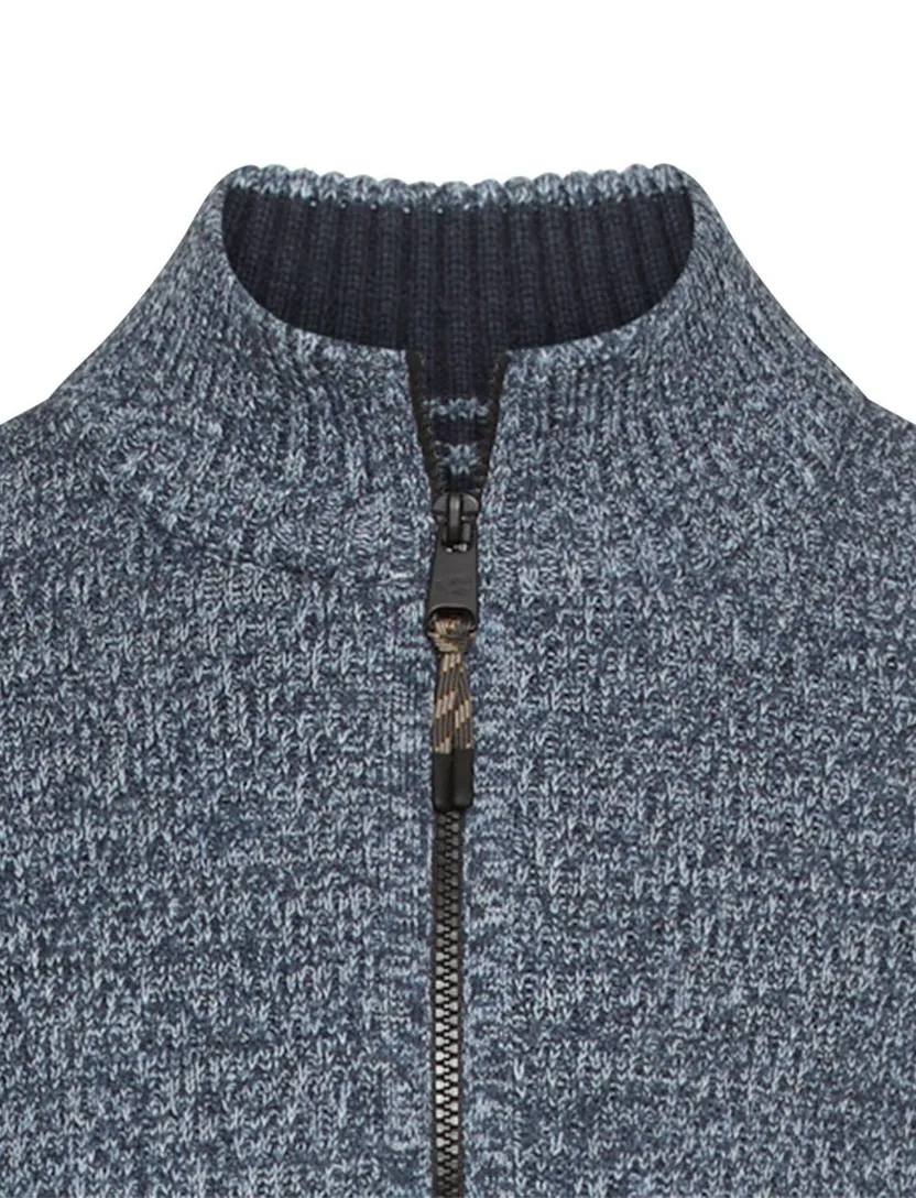 trui Camel Active half zip blauw katoen