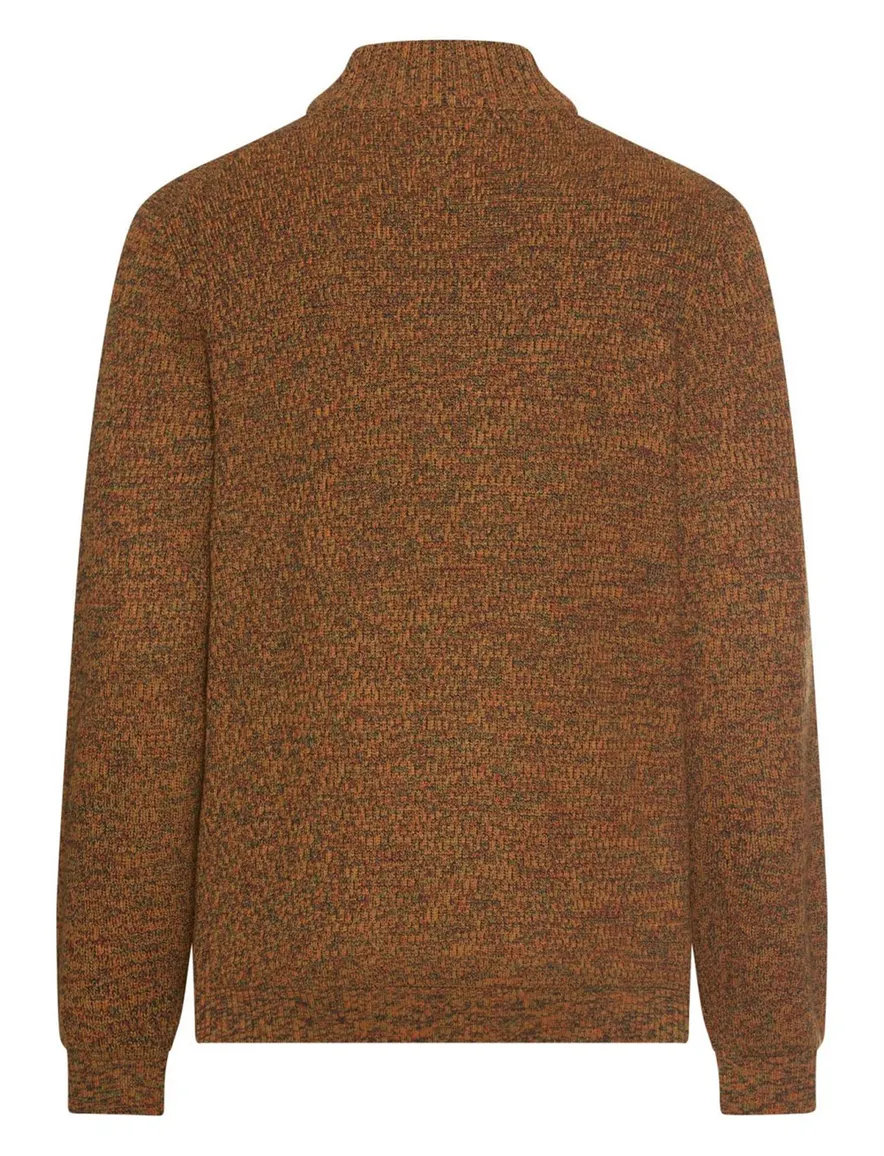 Camel Active trui half zip oranje katoen
