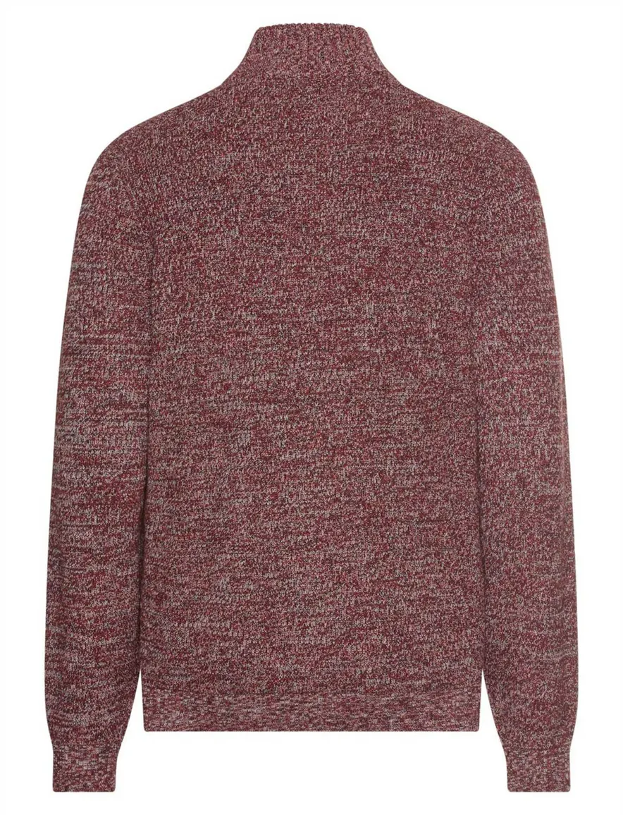 Camel Active trui half zip rood katoen