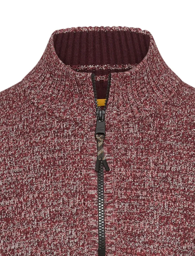 trui Camel Active half zip rood katoen