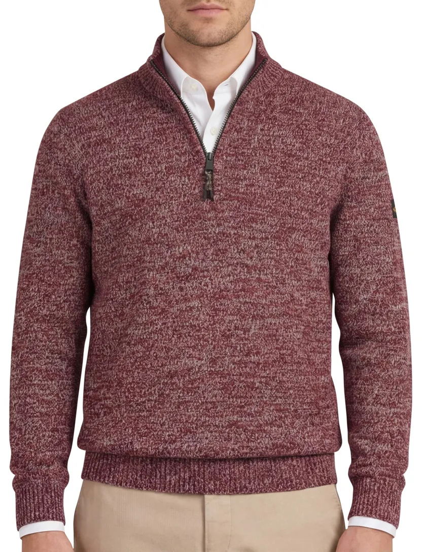 trui Camel Active half zip rood katoen