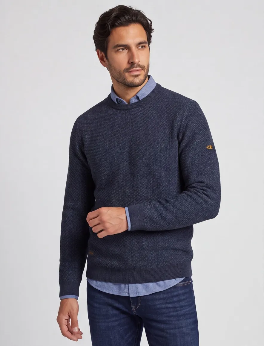 Camel Active trui donkerblauw katoen