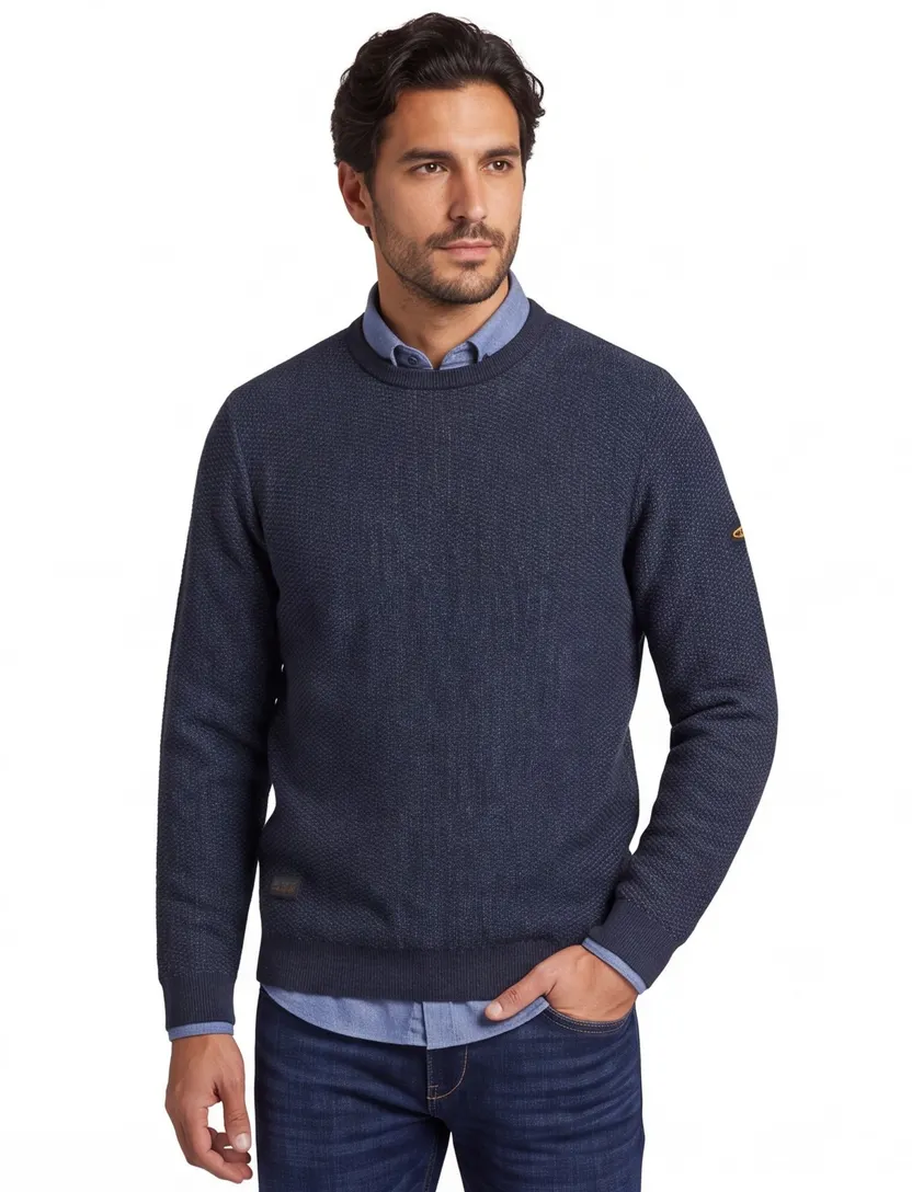 trui Camel Active donkerblauw katoen