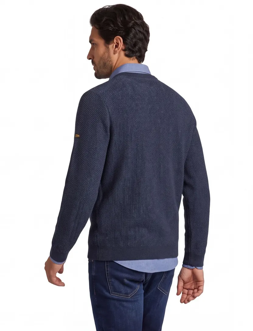 trui Camel Active donkerblauw katoen