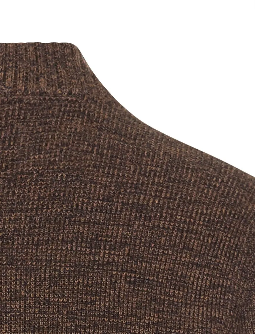Camel Active vest donkerbruin gemêleerd katoen