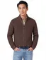 vest Camel Active donkerbruin gemêleerd katoen