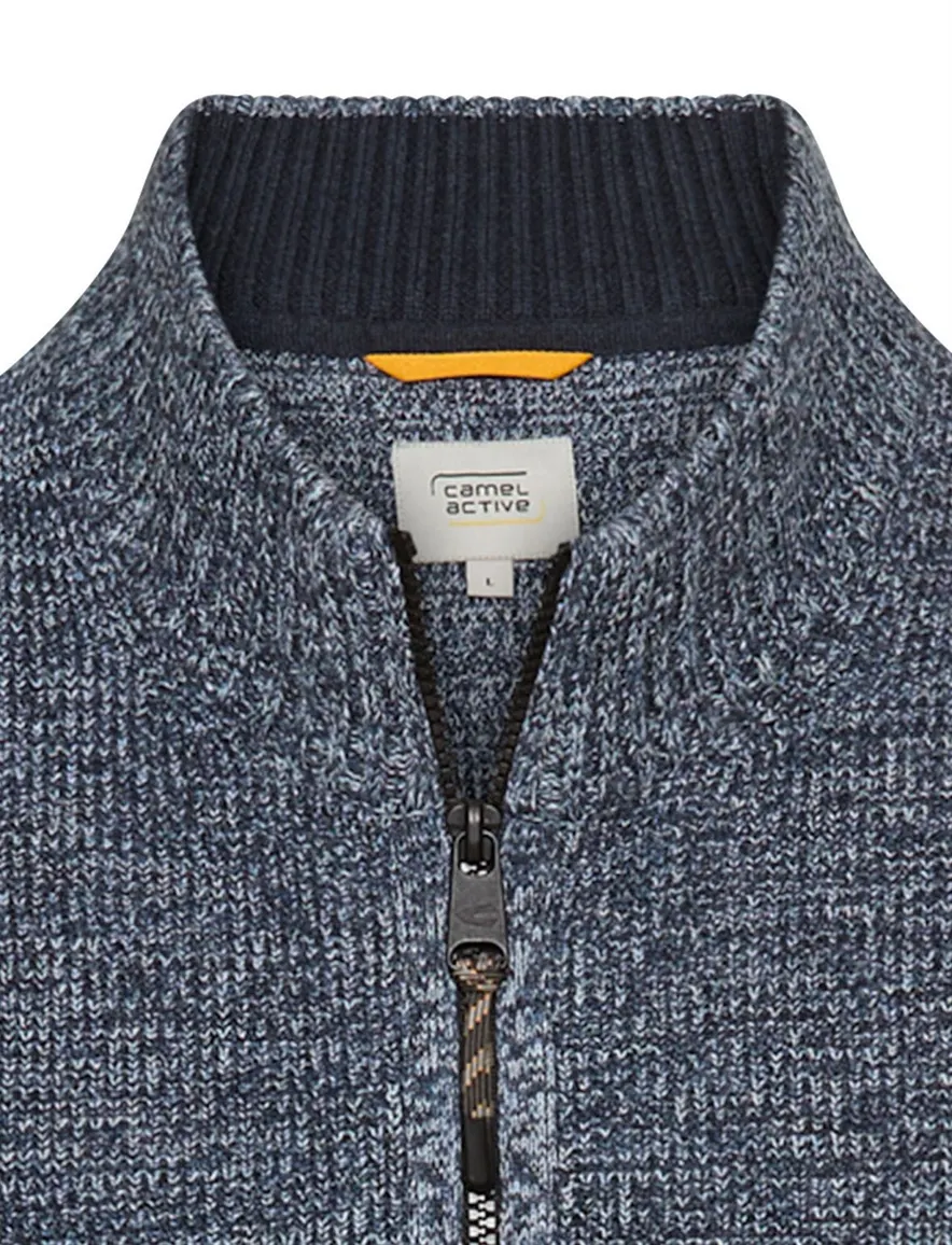 Camel Active vest blauw gemêleerd donkerblauw