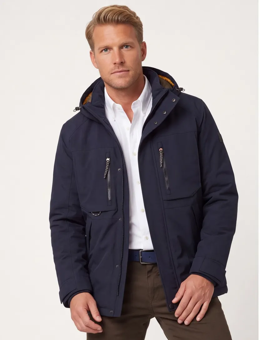 winterjas Camel Active donkerblauw