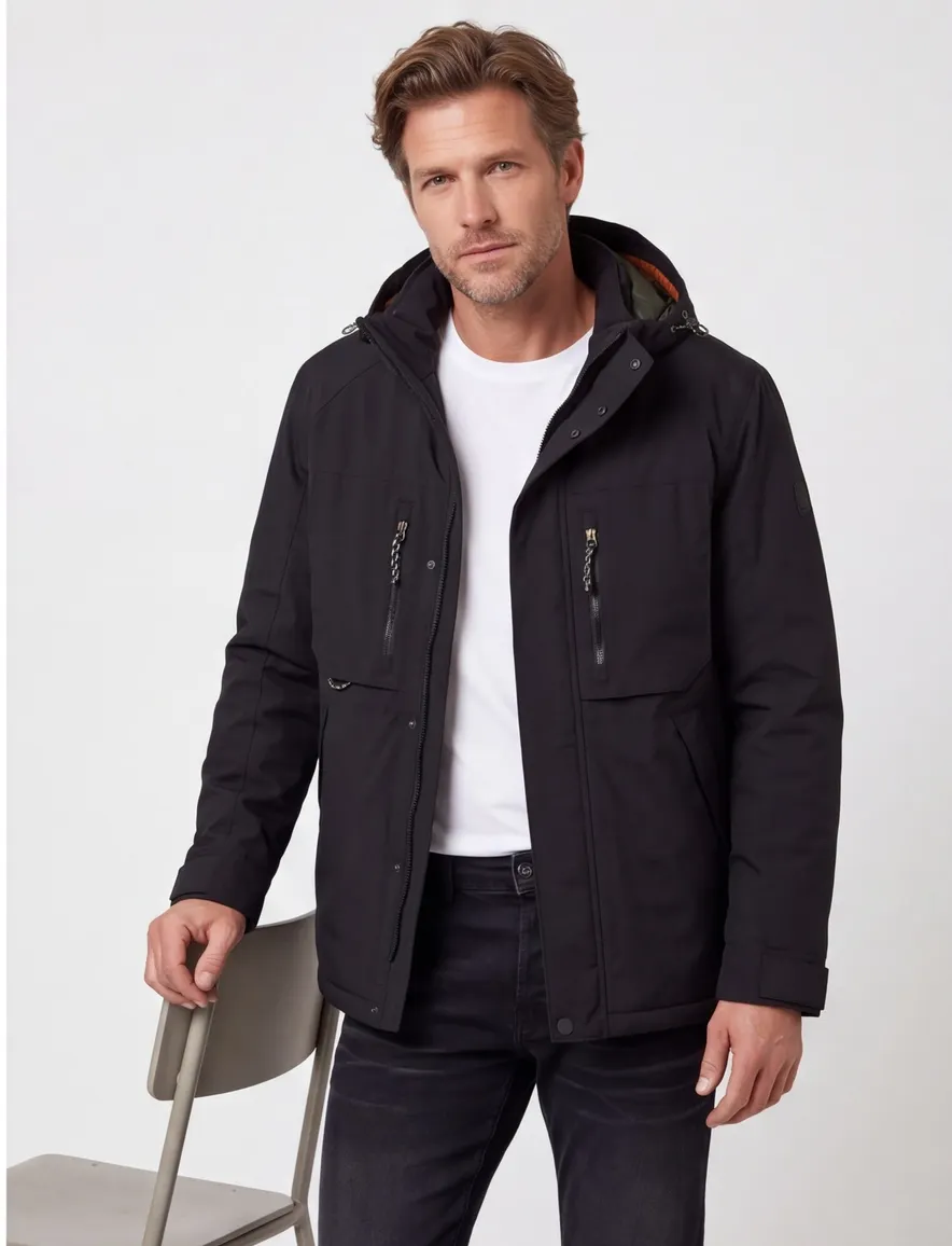lCamel Active winterjas zwart
