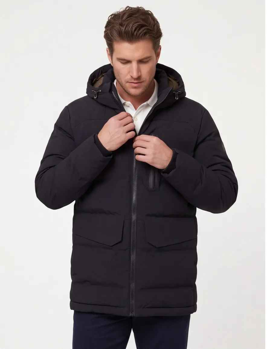 Camel Active winterjas donkerblauw