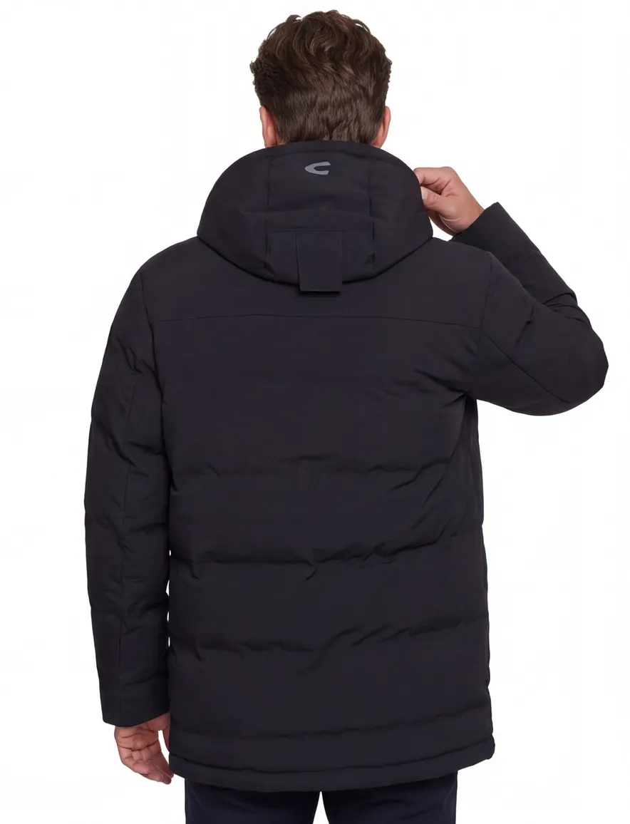 Camel Active winterjas donkerblauw met borstzak