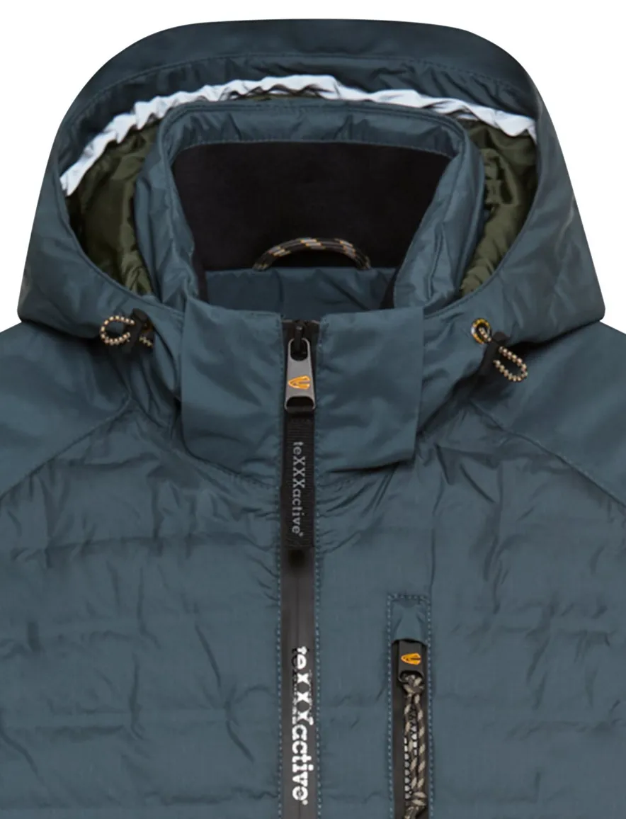 Camel Active gewatteerde tussenjas blauw met borstzak